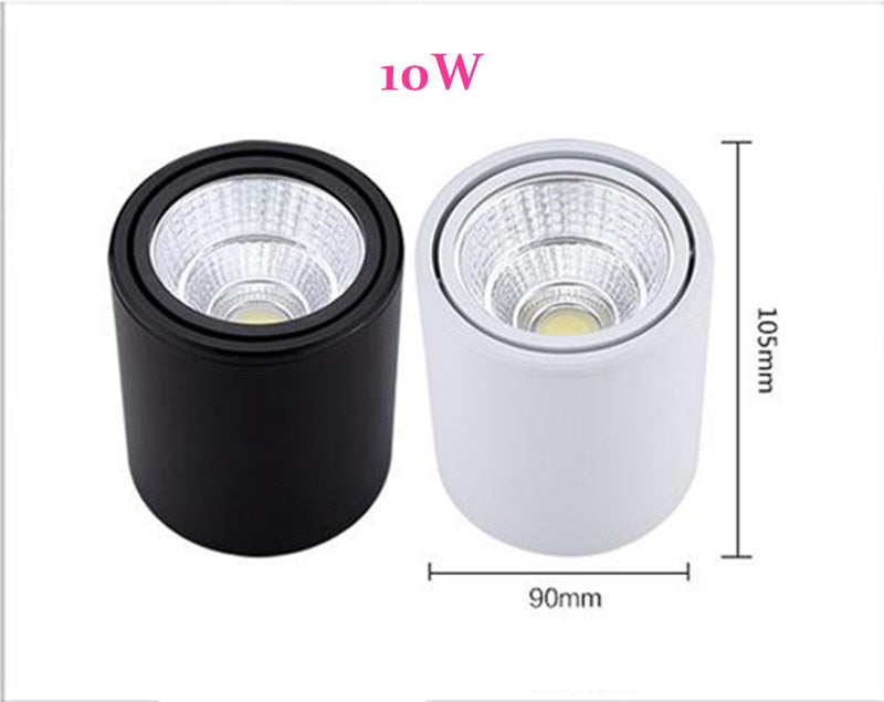 Dimmable Surface Mounted Rotating LED Downlights 5W/7W/10W/15W/20W Epistar Chip COB Ceiling Spot Light AC85~265V Background Lamp