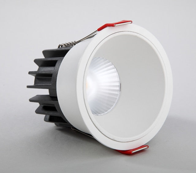 Dimmable Recessed Anti Glare COB LED Downlights 7W/9W/12W/15W LED Ceiling Spot Lights AC85~265V Background Lamps Indoor Lighting