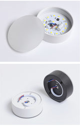 Ceiling Downlight Ultra Thin Surface Mounted 5W 7W 12W 18W Epistar White/Black LED Ceiling Lamp Spot Light For Home Room Decor