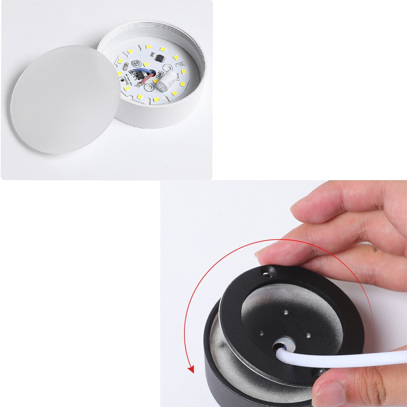 Ceiling Downlight Ultra Thin Surface Mounted 5W 7W 12W 18W Epistar White/Black LED Ceiling Lamp Spot Light For Home Room Decor