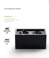 Super Brightness AC 85-230V Square Surface Mounted LED COB Dimmable Downlights 10W 15W 2X10W 2X15W LED Ceiling Lamp Spot Light