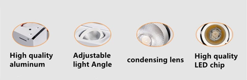 Super Brightness AC 85-230V Square Surface Mounted LED COB Dimmable Downlights 10W 15W 2X10W 2X15W LED Ceiling Lamp Spot Light