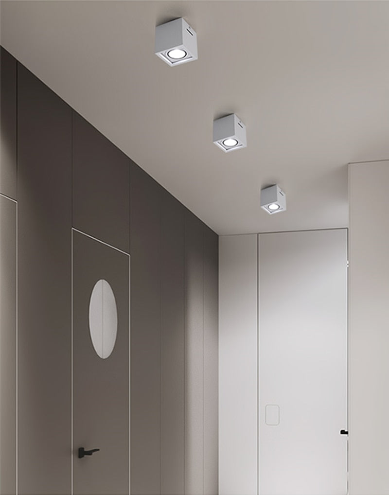 Super Brightness AC 85-230V Square Surface Mounted LED COB Dimmable Downlights 10W 15W 2X10W 2X15W LED Ceiling Lamp Spot Light