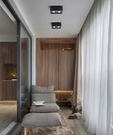 Super Brightness AC 85-230V Square Surface Mounted LED COB Dimmable Downlights 10W 15W 2X10W 2X15W LED Ceiling Lamp Spot Light