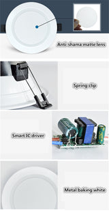 LED Downlight 5W 7W Round 6 PCS Recessed Lamp 220V 230V 240V Led Bulb Bedroom Kitchen Indoor LED Spot Lighting