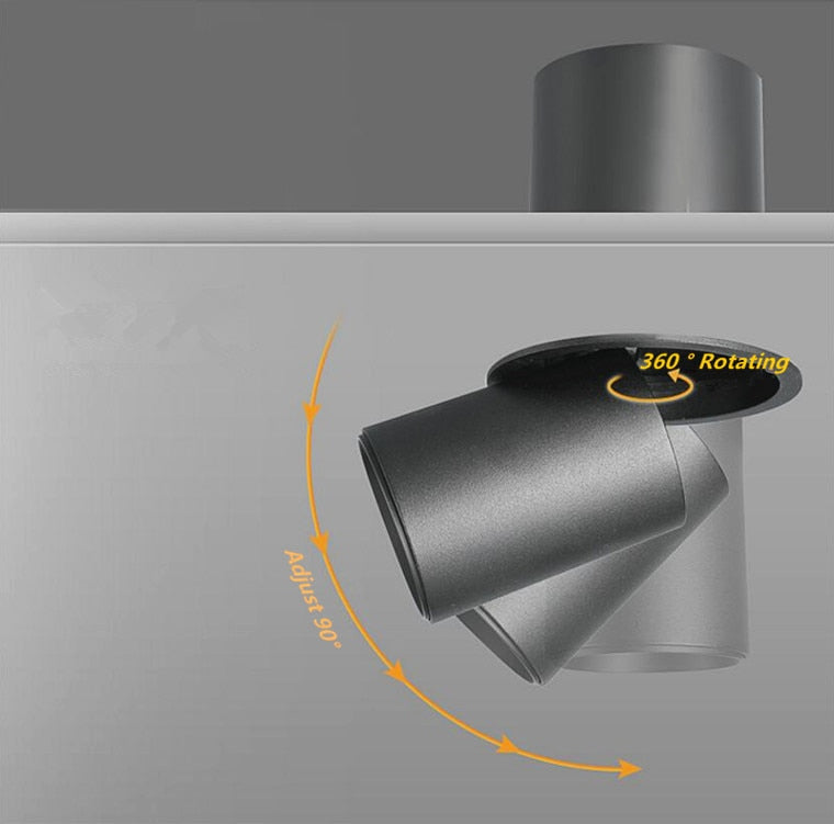 Retractable Rotating Dimmable Recessed COB LED Downlights 9W 12W 15W 24W 30W AC85-265V LED Ceiling Spot Lights Indoor Lighting