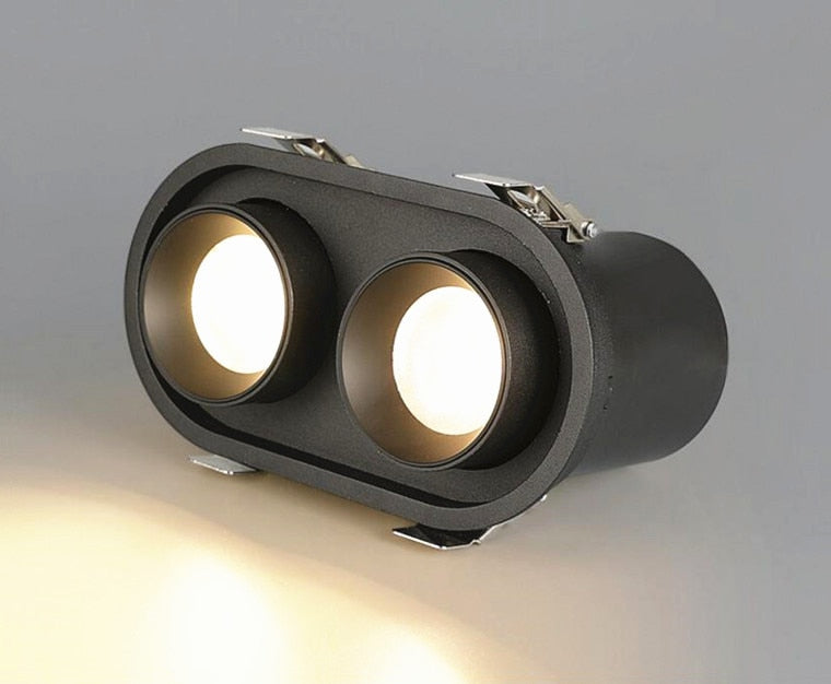 Retractable Rotating Dimmable Recessed COB LED Downlights 9W 12W 15W 24W 30W AC85-265V LED Ceiling Spot Lights Indoor Lighting