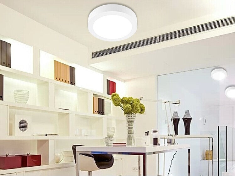 Dimmable 6w 12w 18w Surface mounted led downlight Round panel light smd Ultra thin circle ceiling Down lamp kitchen Bathroom lamp