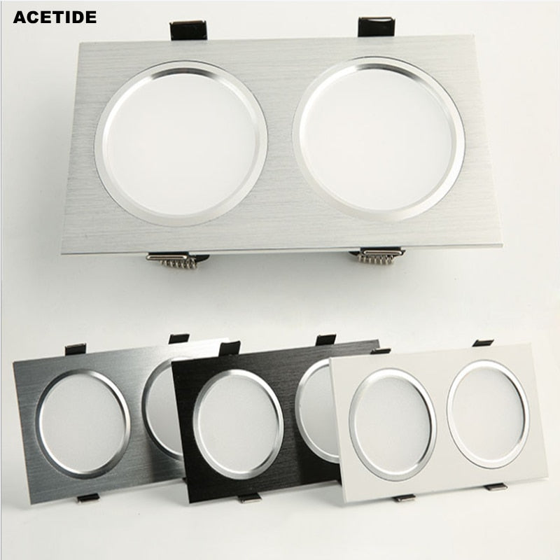 Dimmable LED Downlights 12W 16W 20W AC85-265V Square LED Ceiling Lamp Down Light for Kitchen Home Indoor Lighting