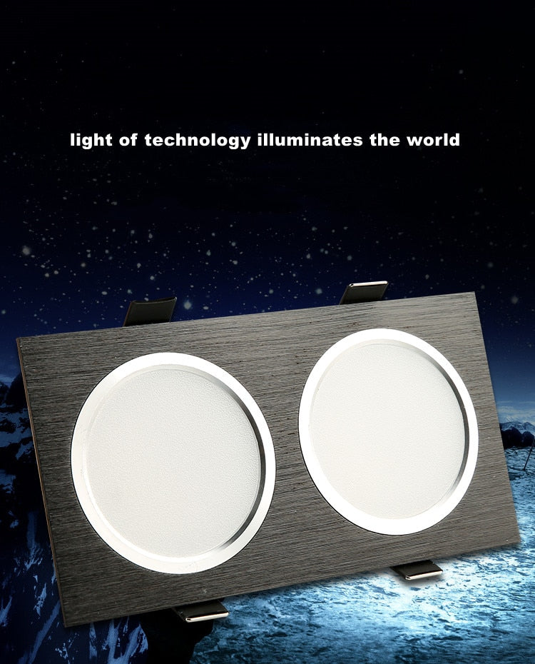 Dimmable LED Downlights 12W 16W 20W AC85-265V Square LED Ceiling Lamp Down Light for Kitchen Home Indoor Lighting