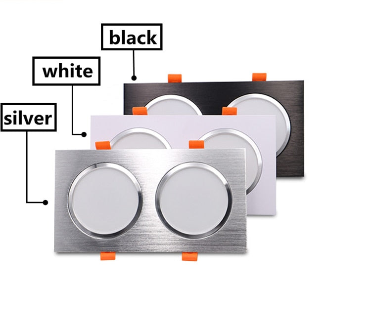 Dimmable LED Downlights 12W 16W 20W AC85-265V Square LED Ceiling Lamp Down Light for Kitchen Home Indoor Lighting