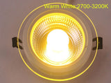 Dimmable 5W 10W 15W 25W LED Panel Downlight Round Glass Panel Lights Ceiling Recessed Lamps For Home Hotel Lighting AC110V 220V