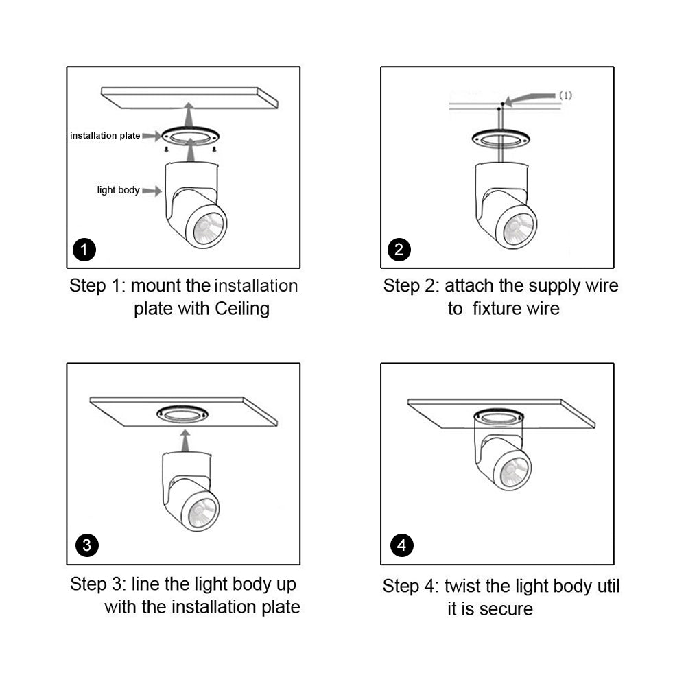 DBF LED Surface Mounted Downlight Dimmable 7W 10W 15W 20W LED Ceiling Spot Light AC90-265V for Living room Bedroom Kitchen