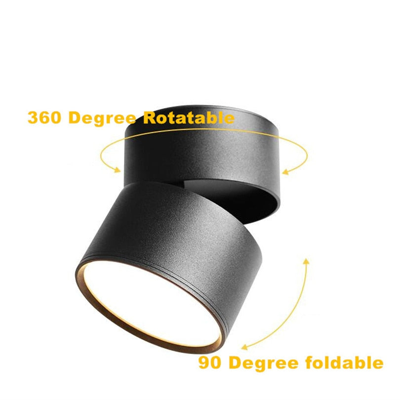 High Power LED Track Lighting Adjustable Rotatable 15W 20W COB LED Downlights LED Ceiling Lamp for Home Clothing Shoes Shop