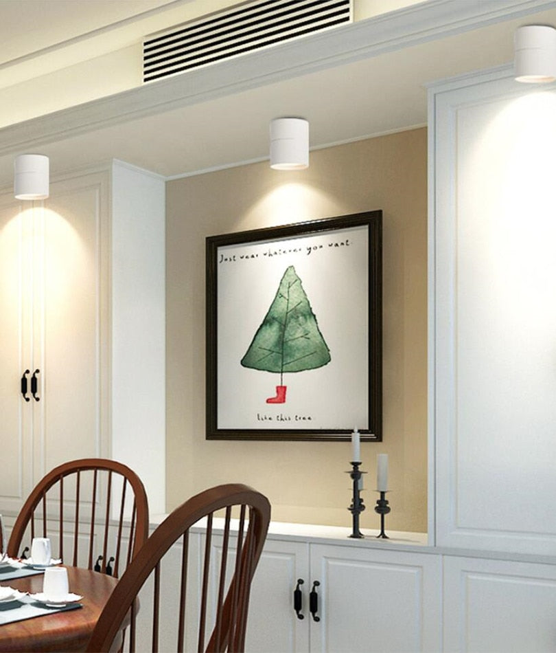 High Power LED Track Lighting Adjustable Rotatable 15W 20W COB LED Downlights LED Ceiling Lamp for Home Clothing Shoes Shop