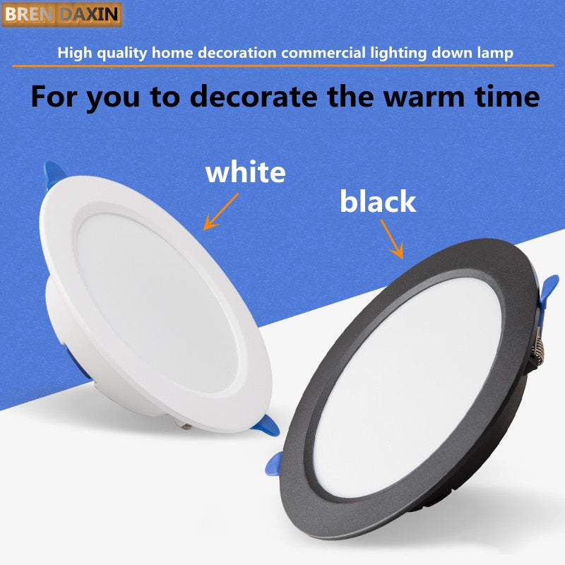 AC220V Round LED Downlight Embedded Daylight Spotlight 5W 9W 12W 18W Living Room Access Suitable for all kinds of occasions