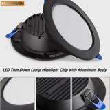 AC220V Round LED Downlight Embedded Daylight Spotlight 5W 9W 12W 18W Living Room Access Suitable for all kinds of occasions