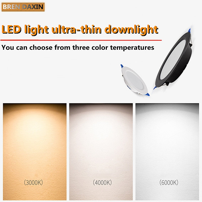 AC220V Round LED Downlight Embedded Daylight Spotlight 5W 9W 12W 18W Living Room Access Suitable for all kinds of occasions