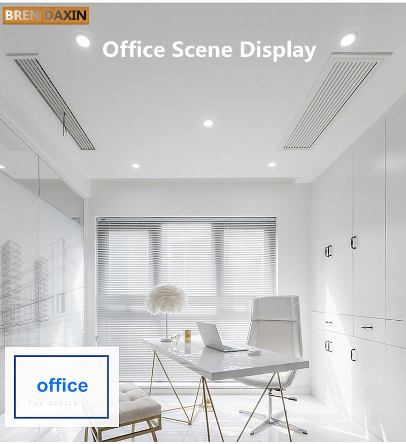 AC220V Round LED Downlight Embedded Daylight Spotlight 5W 9W 12W 18W Living Room Access Suitable for all kinds of occasions