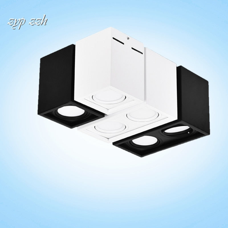 Square Dimmable Surface Mounted LED Downlights AC85-265V 10W 20W LED Ceiling Lamp Warm/Cold White LED Spot lights Indoor Lighting