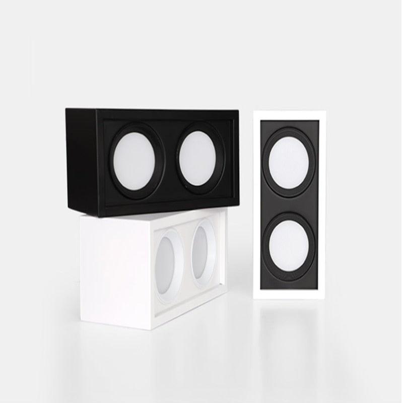 Square Dimmable Surface Mounted LED Downlights AC85-265V 10W 20W LED Ceiling Lamp Warm/Cold White LED Spot lights Indoor Lighting