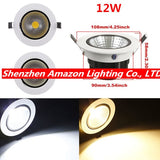 LED COB Ceiling Downlight 85-265V 6pcs/lot 12W COB LED Down Light Spotlight