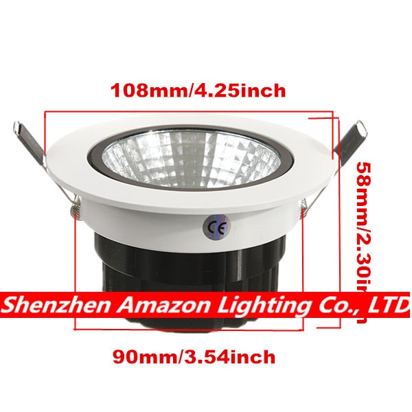 LED COB Ceiling Downlight 85-265V 6pcs/lot 12W COB LED Down Light Spotlight