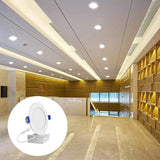 Ultra-Thin LED Recessed Ceiling Light With Junction Box, 6Pcs 12W 4000K Dimmable Downlight