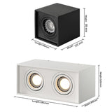 GU10 Downlight Led Downlight Surface Mounted Ceiling Lamp Buld Replaceable Angel Adjust Square Lighting Spot Lamp For Kitchen