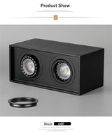 GU10 Downlight Led Downlight Surface Mounted Ceiling Lamp Buld Replaceable Angel Adjust Square Lighting Spot Lamp For Kitchen