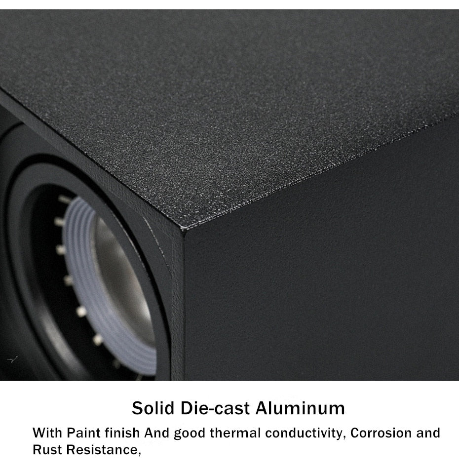 GU10 Downlight Led Downlight Surface Mounted Ceiling Lamp Buld Replaceable Angel Adjust Square Lighting Spot Lamp For Kitchen