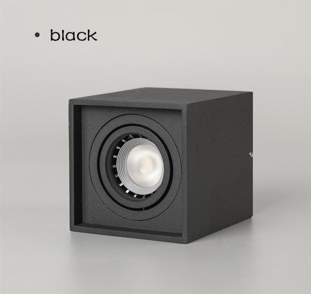 GU10 Downlight Led Downlight Surface Mounted Ceiling Lamp Buld Replaceable Angel Adjust Square Lighting Spot Lamp For Kitchen