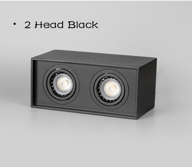 GU10 Downlight Led Downlight Surface Mounted Ceiling Lamp Buld Replaceable Angel Adjust Square Lighting Spot Lamp For Kitchen