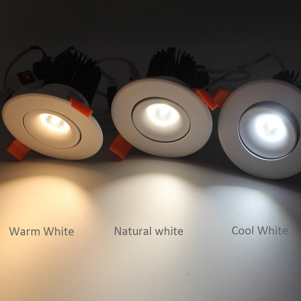 Triac Dimmable LED Downlights COB 10W 110V 220V 230V AC Spot Lamp LED Down Lights Recessed LED Ceiling Downlight