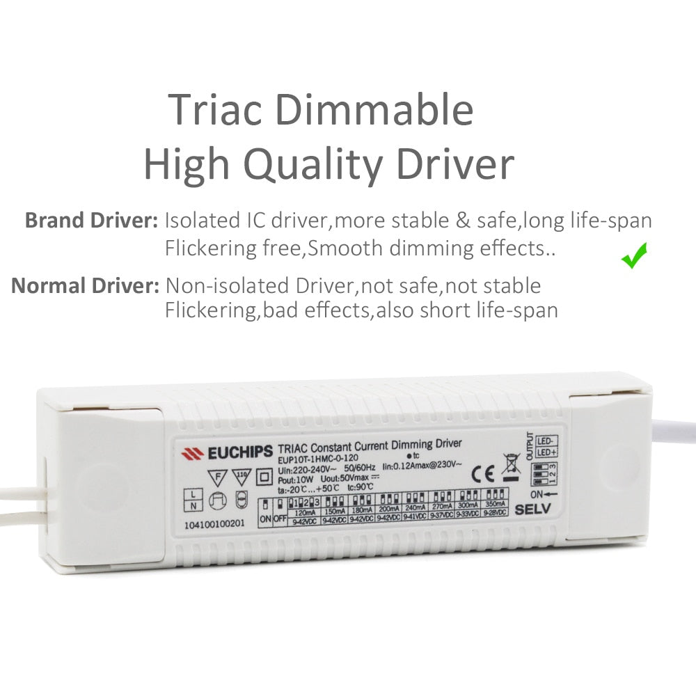 Triac Dimmable LED Downlights COB 10W 110V 220V 230V AC Spot Lamp LED Down Lights Recessed LED Ceiling Downlight