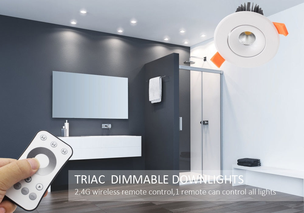 Triac Dimmable LED Downlights COB 10W 110V 220V 230V AC Spot Lamp LED Down Lights Recessed LED Ceiling Downlight