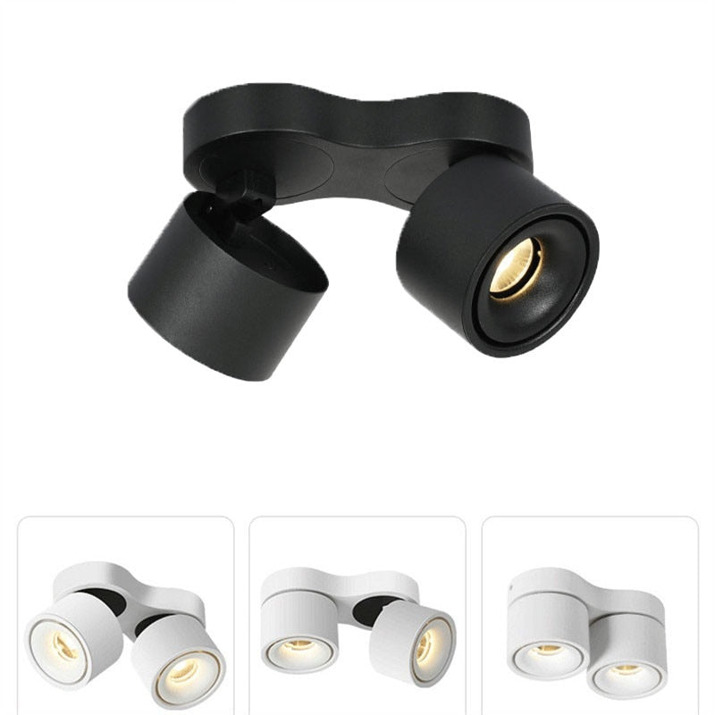 Dimmable surface mounted Rotating LED Downlights 7W 10W 15W 14W 20W 30W COB LED Ceiling Spot Lights 85-260V Lamp Indoor Lighting