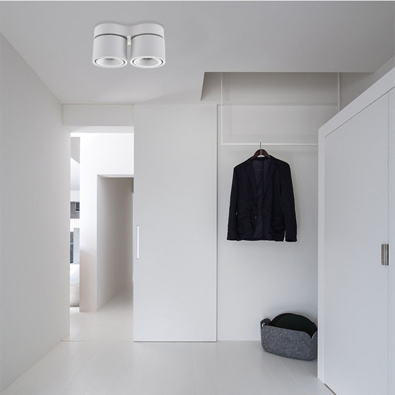 Dimmable surface mounted Rotating LED Downlights 7W 10W 15W 14W 20W 30W COB LED Ceiling Spot Lights 85-260V Lamp Indoor Lighting