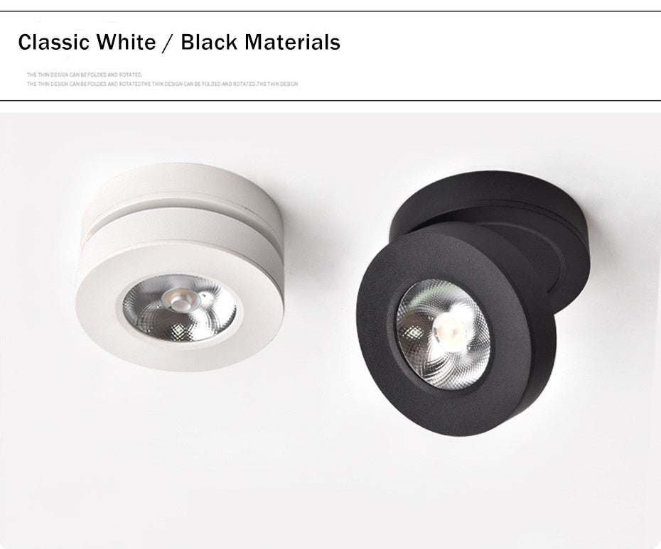 Led Downlights Surface Mounted Ceiling Lamp Spot Led Lamp Lighting Angle Adjustable 3W 5W 7W AC220V For Living Room Bedroom