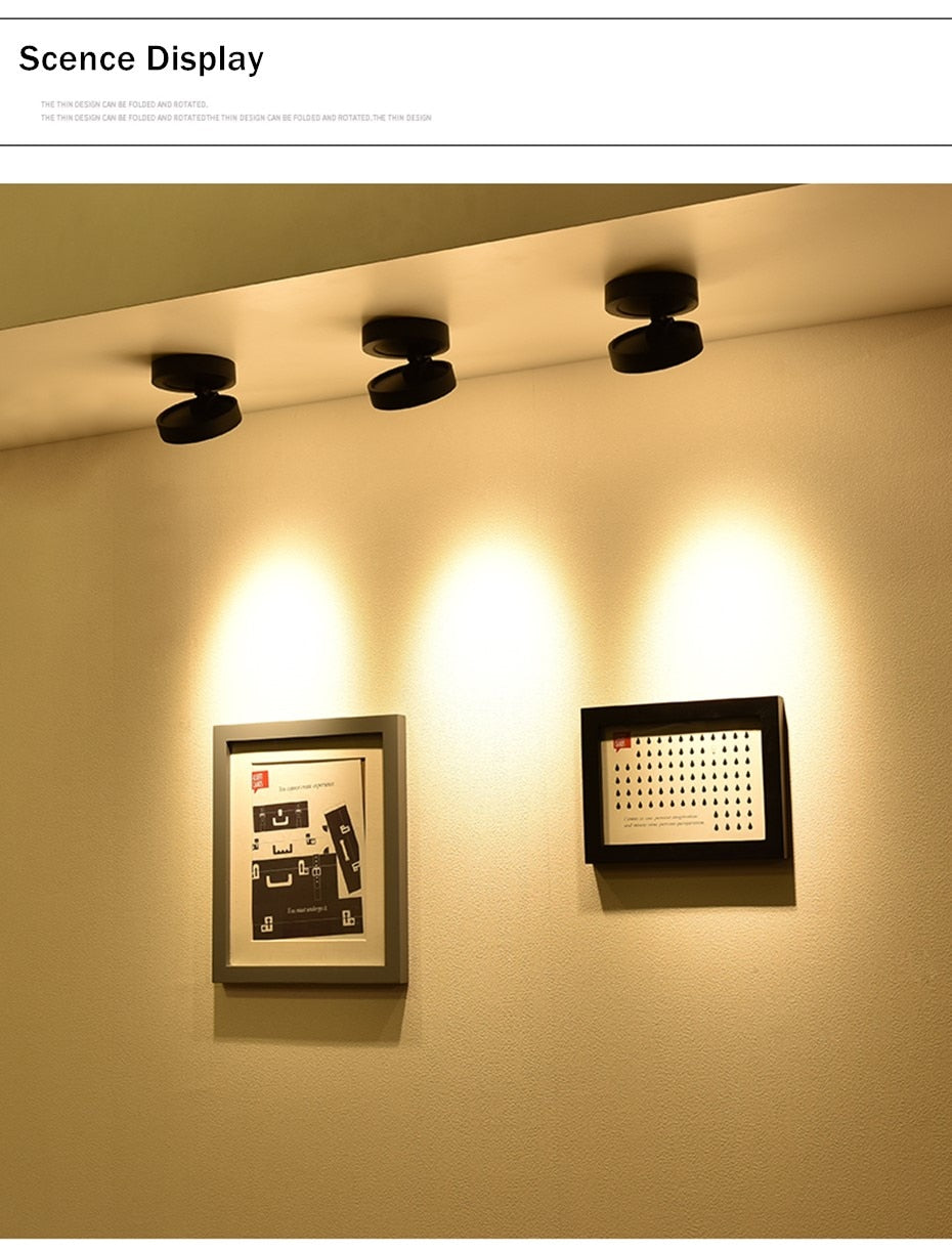 Led Downlights Surface Mounted Ceiling Lamp Spot Led Lamp Lighting Angle Adjustable 3W 5W 7W AC220V For Living Room Bedroom