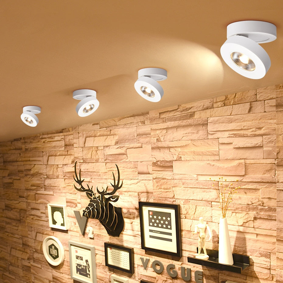 Led Downlights Surface Mounted Ceiling Lamp Spot Led Lamp Lighting Angle Adjustable 3W 5W 7W AC220V For Living Room Bedroom