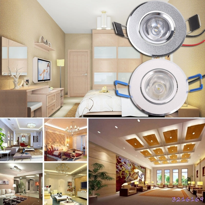LED Lights 85-265V Cabinet Mini Downlight 1W Spot Ceiling Lamp