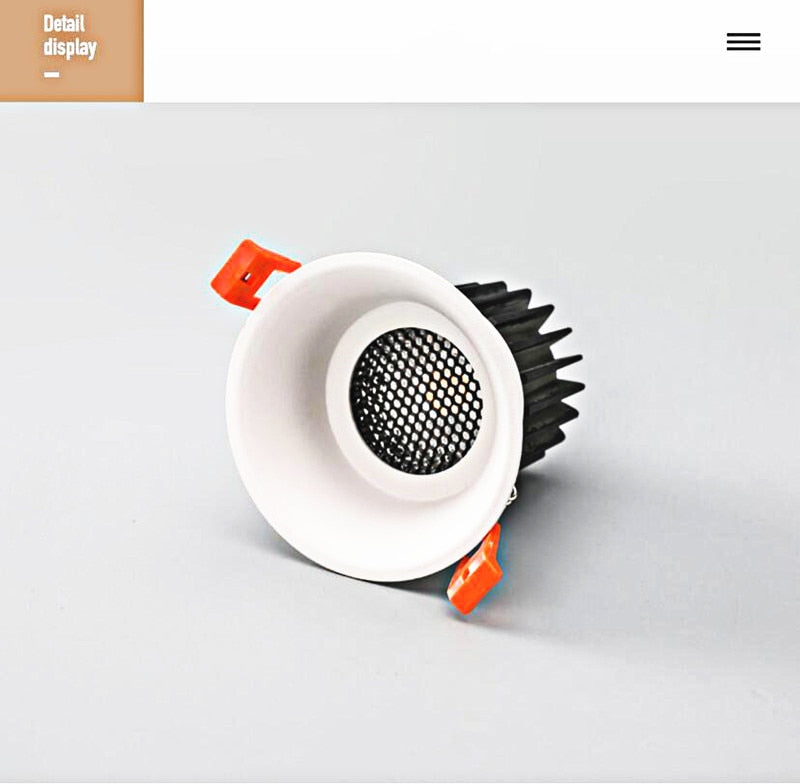 Dimmable Recessed COB LED Downlights 9W 12W LED Ceiling Spot Lights AC85-265V LED Ceiling Lamps Warm Cold White Indoor Lighting