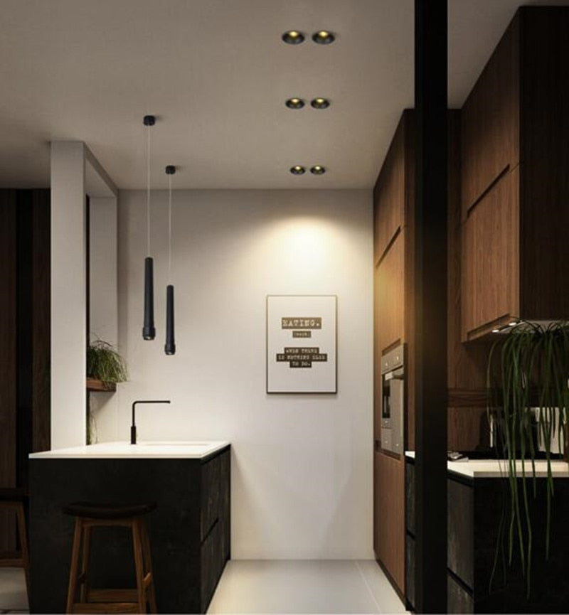 Dimmable Recessed COB LED Downlights 9W 12W LED Ceiling Spot Lights AC85-265V LED Ceiling Lamps Warm Cold White Indoor Lighting