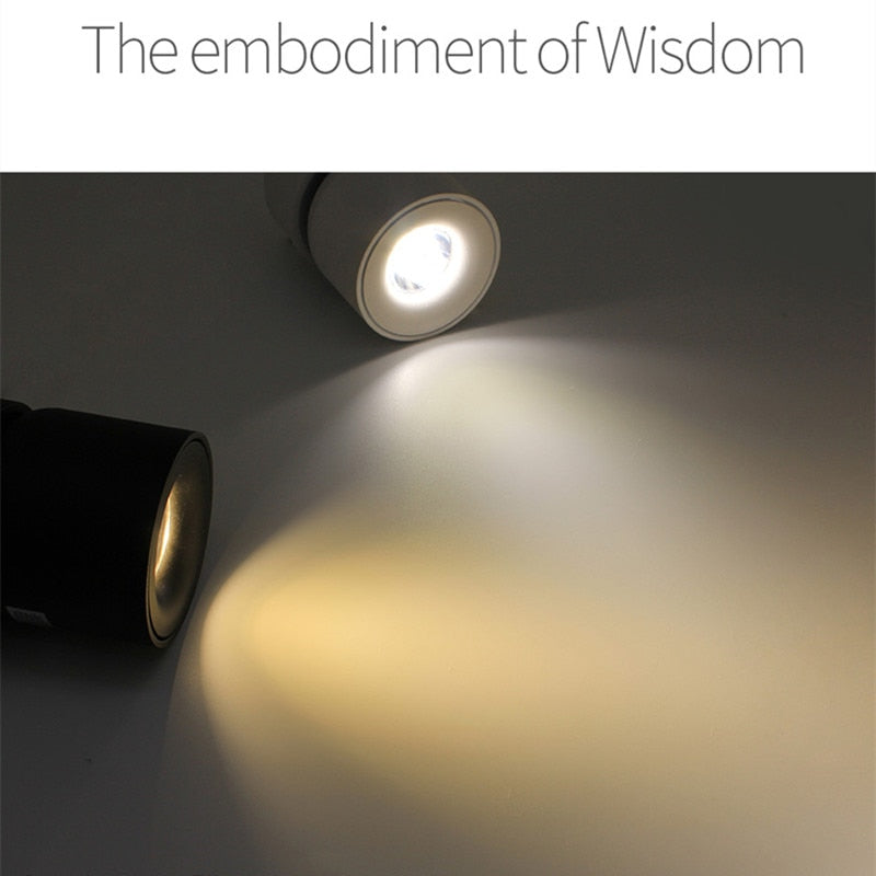 Dimmable Ceiling Surface Mounted Led Downlight Adjustable Spotlight 90 Degree Lighting CRI 93 AC 90-260V Spotlights Ceiling Spot