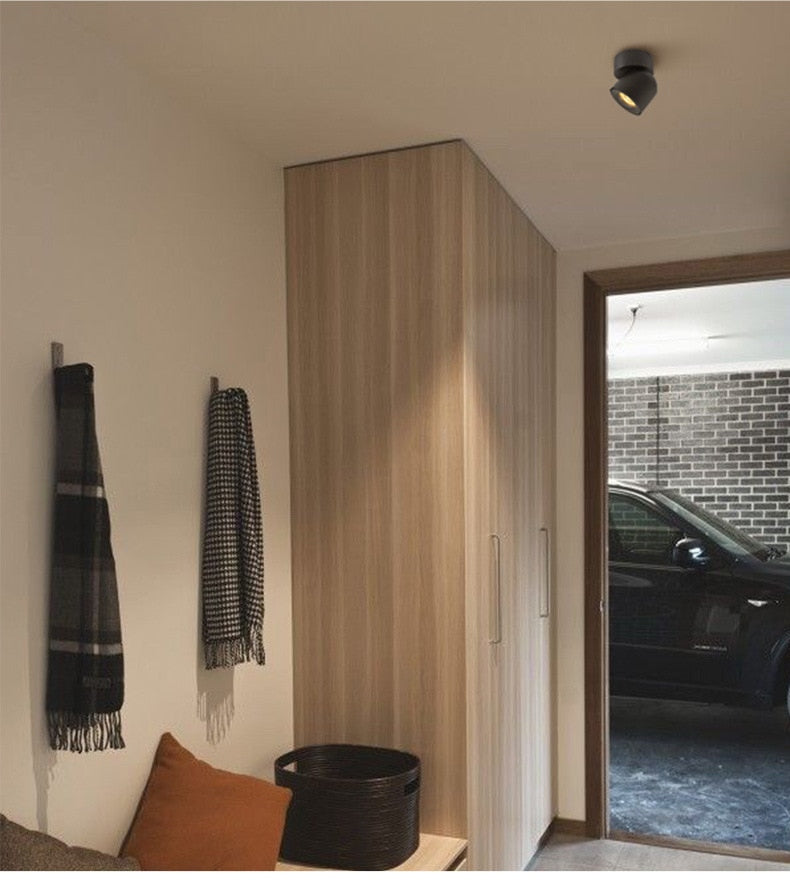 Dimmable Ceiling Surface Mounted Led Downlight Adjustable Spotlight 90 Degree Lighting CRI 93 AC 90-260V Spotlights Ceiling Spot