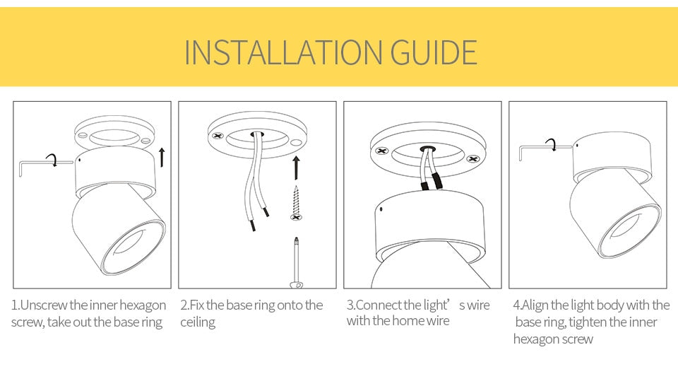 Dimmable Ceiling Surface Mounted Led Downlight Adjustable Spotlight 90 Degree Lighting CRI 93 AC 90-260V Spotlights Ceiling Spot