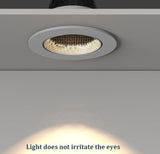 Dimmable Recessed LED Downlights Honeycomb Deep Anti-glare Adjustable Angle Eye COB Spotlight led ceiling light Indoor
