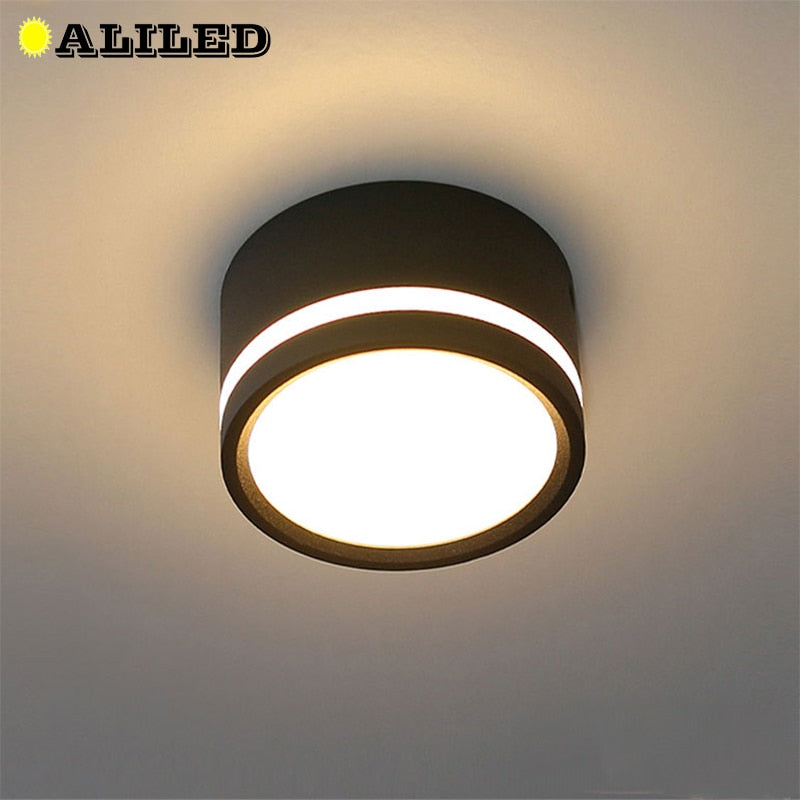 Led Surface Mounted Downlight 5W 7W Center and Edge Glow Ceiling Spotlight for Living Room Bedroom Ac220V Indoor Lighting