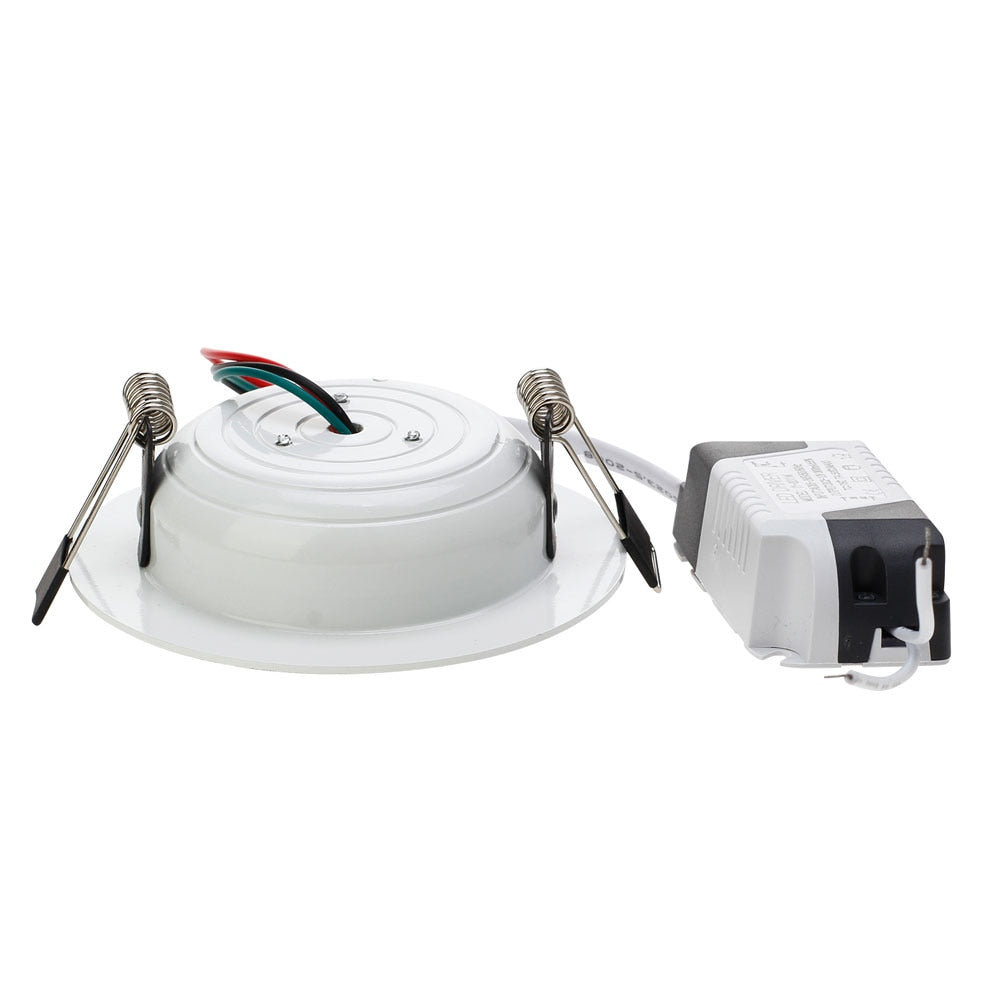 LED Downlight Lamp 3W 5W 7W 9W 12W 15W 18W Ceiling Recessed 10pcs/lot Downlights Round Led Panel Light Three Color 220V 110V